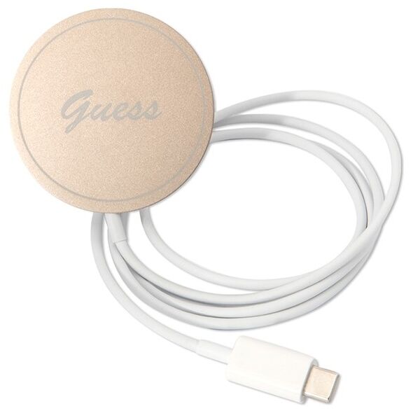 Guess set case + charger for iPhone 12 / 12 Pro 6,1&quot; GUBPP12MH4EACSW brown hard case 4G Print MagSafe 3666339102852