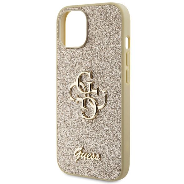 Guess case for iPhone 15 Plus 6,7&quot; GUHCP15MHG4SGD gold HC Fixed Glitter Big 4G 3666339147792