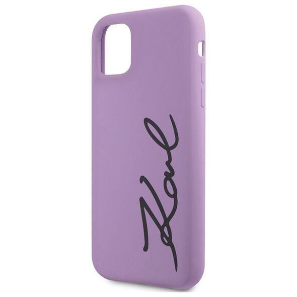 Karl Lagerfeld case for iPhone 11 / Xr KLHCN61SKSVGU purple hardcase Silicone Signature 3666339130602