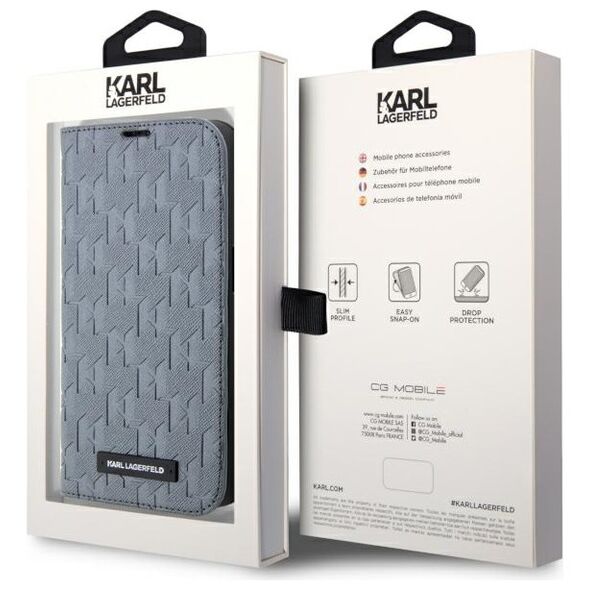 Karl Lagerfeld case for iPhone 14 Pro Max 6,7&quot; KLBKP14XSAKLHPG silver Saffiano Monogram 3666339123017