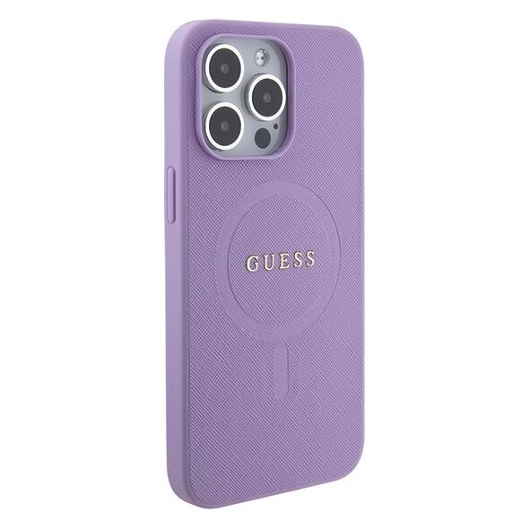 Guess case for iPhone 15 Pro Max 6.7&quot; GUHMP15XPSAHMCU purple hardcase Saffiano MagSafe 3666339155933