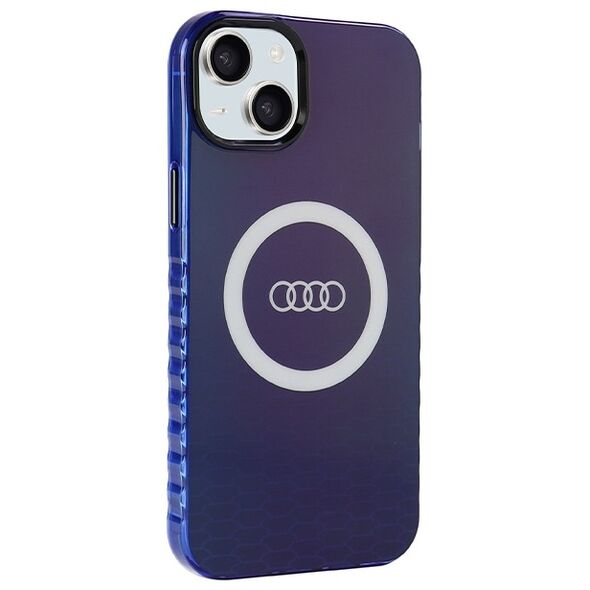 Audi case for iPhone 15 Plus 6,7&quot; blue IML Big Logo MagSafe Case 6955250227391