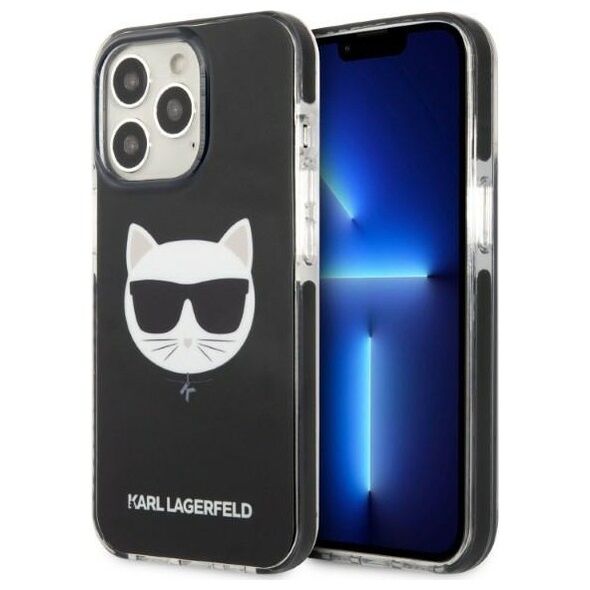 Karl Lagerfeld case for iPhone 13 Pro KLHCP13LTPECK black hard case Iconic Choupette Head 3666339048501