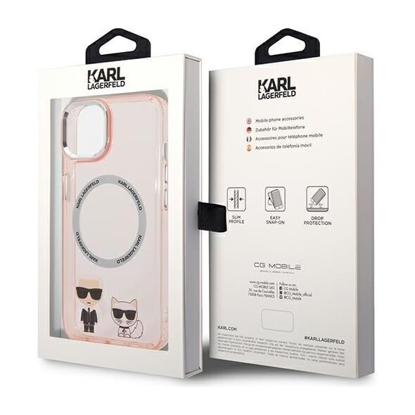 Karl Lagerfeld case for iPhone 14 Pro Max 6,7&quot; KLHMP14XHKCP pink HC Magsafe IML Ring + K&C Logo 3666339087357