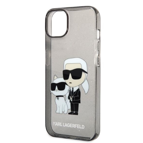 Karl Lagerfeld case for iPhone 14 Plus 6,7&quot; KLHCP14MHNKCTGK black hardcase Gliter Karl&Choupette 3666339087210