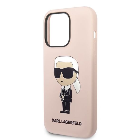 Karl Lagerfeld case for iPhone 14 Pro Max 6,7&quot; KLHMP14XSNIKBCP pink hardcase Silicone Ikonik Magsafe 3666339087678