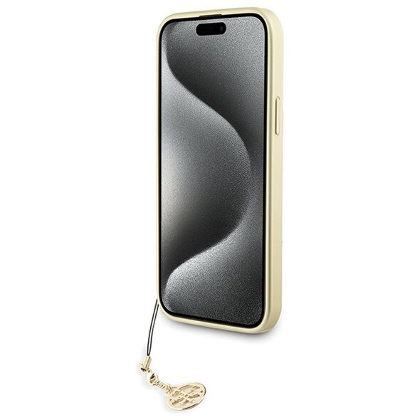 Guess case for iPhone 15 Pro Max 6,7&quot; GUHCP15XGF4GGR gray HC PU 4G Charm 3666339171698