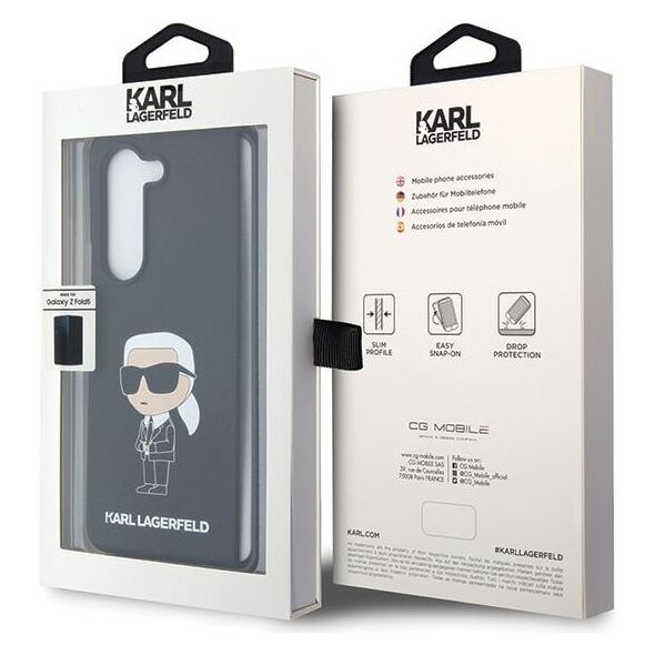 Karl Lagerfeld case for Z Fold5 KLHCZFD5SNIKBCK black Silicone Ikonik 3666339174064