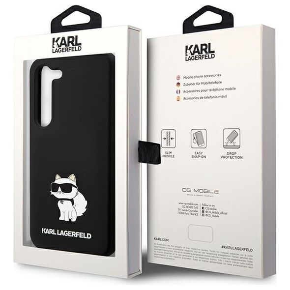 Karl Lagerfeld case for Samsung Galaxy S24 Plus KLHCS24MSNCHBCK black HC SILICONE NFT CHOUPETTE 3666339242336