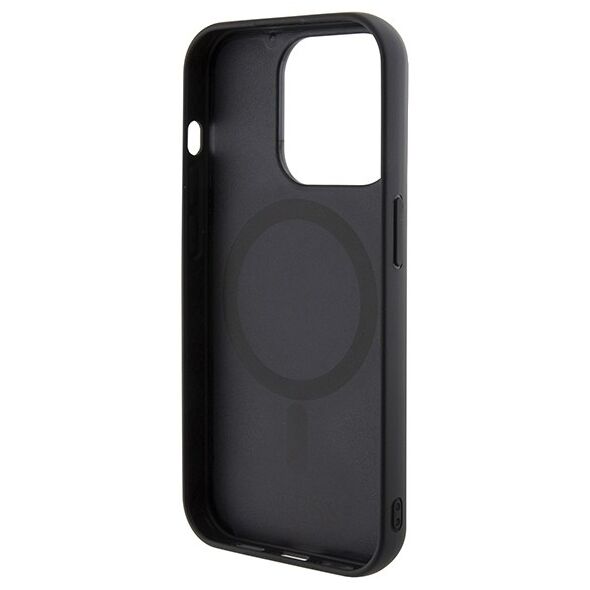 Guess case for iPhone 14 Pro Max 6,7&quot; GUHMP15XHGCFSEK black HC MAGSAFE GCUBE PU STRIPE 3666339194734