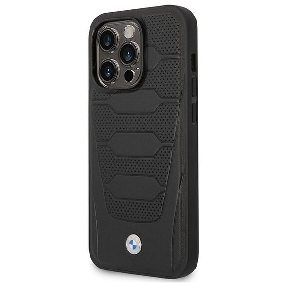 BMW case for iPhone 14 Pro Max 6,7&quot; BMHMP14X22RPSK black hard case Leather Seats Pattern MagSafe 3666339089177