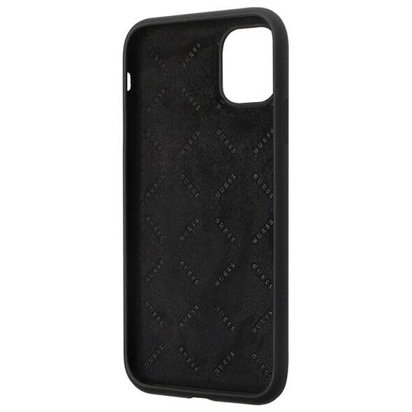 Guess case for iPhone 11 GUHCN614DGPK black HC Silicone Logo Strass 4G 3666339148386