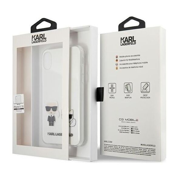Karl Lagerfeld case for iPhone XS Max KLHCI65CKTR hardcase PC/TPU IK + Choupette Transparent 3666339055059