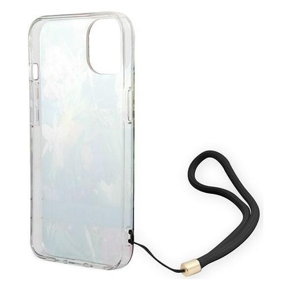 Guess case for iPhone 14 Pro Max 6,7&quot; GUOHCP14XHFLSB blue HC PC/TPU Flower Cord 3666339093983