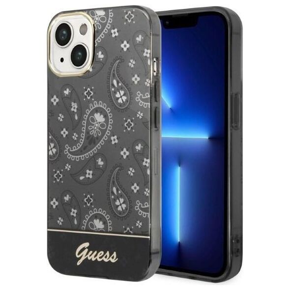 Guess case for iPhone 14 Plus 6,7&quot; GUHCP14MHGBNHK black HC Electro Cam Paisley 3666339064013
