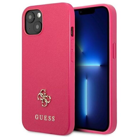 Guess case for iPhone 13 Pro / 13 6,1&quot; GUHCP13LPS4MF pink hardcase Saffiano 4G Small Metal Logo 3666339047986
