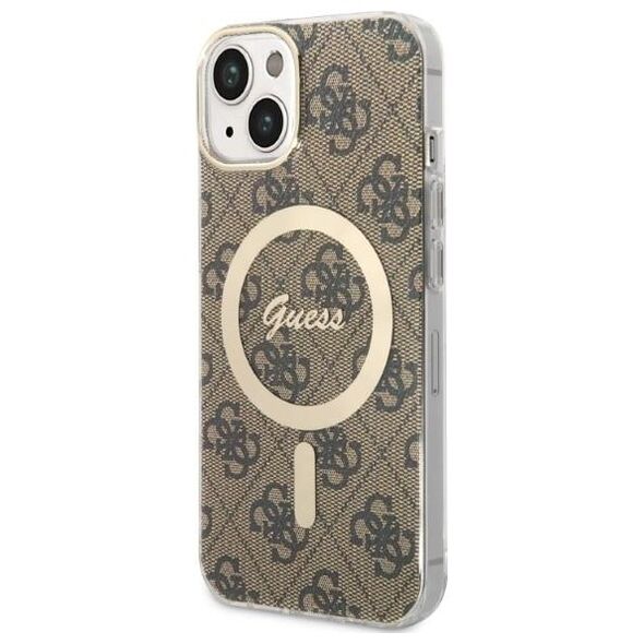 Guess set Case + Charger for iPhone 14 Pro 6,1&quot; GUBPP14LH4EACSW brown BP Magsafe Case + Charger 4G 3666339102913