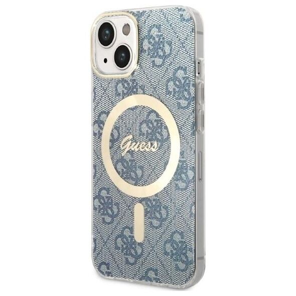 Guess set Case + Charger for iPhone 14 Pro 6,1&quot; GUBPP14LH4EACSB blue BP Magsafe Case + Charger 4G 3666339102982
