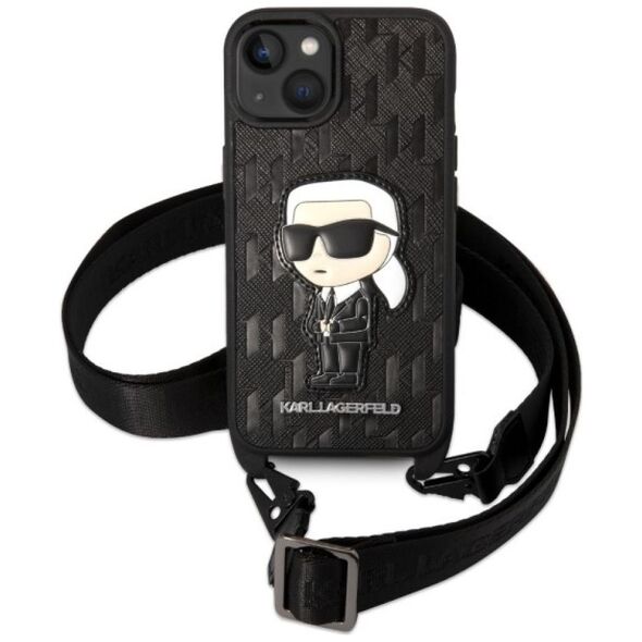 Karl Lagerfeld case for iPhone 14 6,1&quot; KLHCP14SSTKMK black hardcase CB Monogram NFT Ikonik Patch 3666339098650