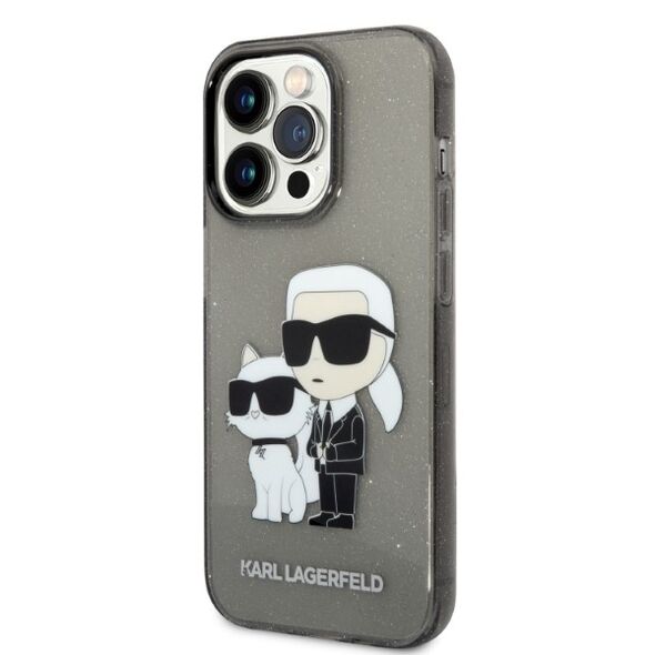 Karl Lagerfeld case for iPhone 14 Pro Max 6,7&quot; KLHCP14XHNKCTGK black hardcase Gliter Karl&Choupette 3666339087234
