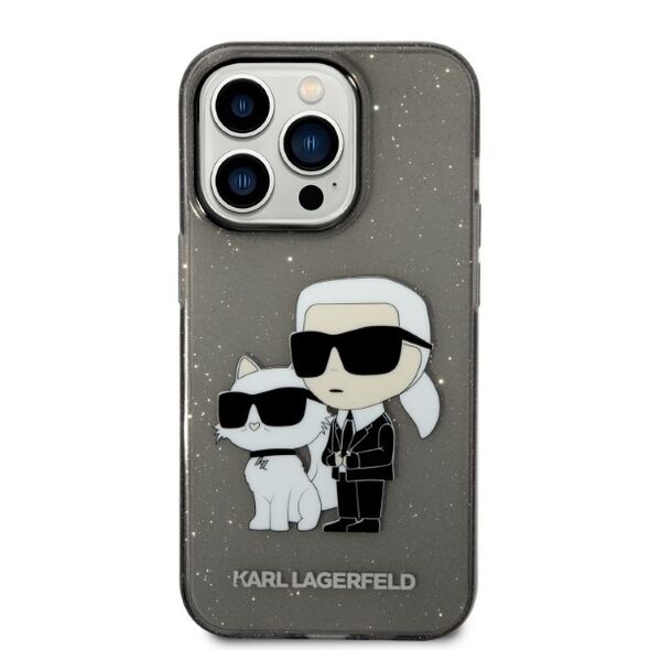 Karl Lagerfeld case for iPhone 14 Pro Max 6,7&quot; KLHCP14XHNKCTGK black hardcase Gliter Karl&Choupette 3666339087234