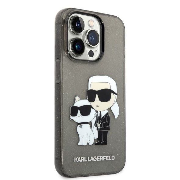 Karl Lagerfeld case for iPhone 14 Pro Max 6,7&quot; KLHCP14XHNKCTGK black hardcase Gliter Karl&Choupette 3666339087234