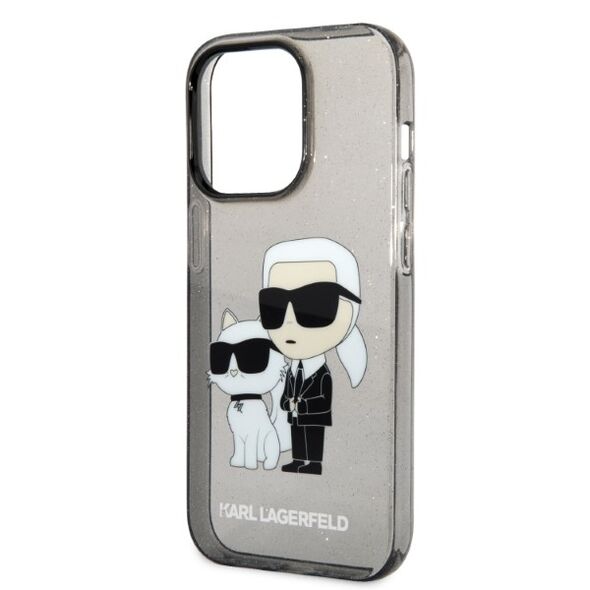 Karl Lagerfeld case for iPhone 14 Pro Max 6,7&quot; KLHCP14XHNKCTGK black hardcase Gliter Karl&Choupette 3666339087234