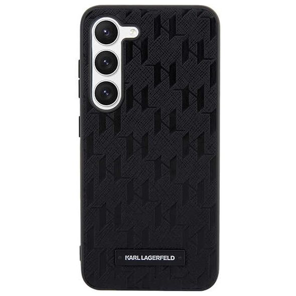 Karl Lagefeld case for Samsung Galaxy S23 Plus KLHCS23MSAKLHPK black HC Saffiano Mono Logoplate 3666339117924