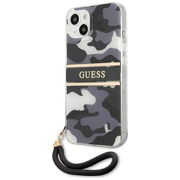 Guess case for iPhone 13 Pro Max 6,7&quot; GUHCP13XKCABBK black hard case Camo Strap Collection 3666339023140
