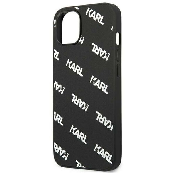 Karl Lagerfeld case for iPhone 13 Mini KLHCP13SPULMBK3 black hard case Allover Logomania 3666339049683