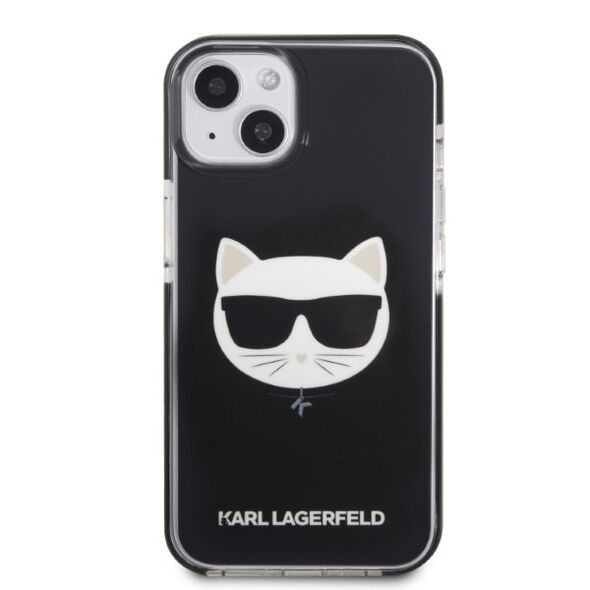 Karl Lagerfeld case for iPhone 13 KLHCP13MTPECK black hard case Iconic Choupette Head 3666339048495