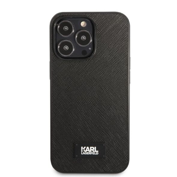 Karl Lagerfeld case for iPhone 13 Pro Max KLHCP13XSFMP2K black hard case Saffiano Logo 3666339048952