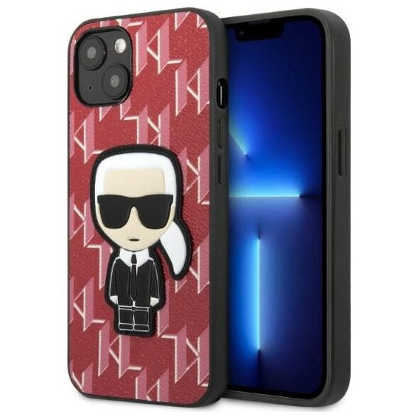 Karl Lagerfeld case for iPhone 13 Mini KLHCP13SPMNIKPI red hard case Monogram Iconic Karl 3666339049409