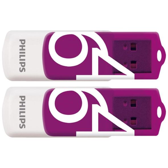 Philips Vivid pack 64GB USB 2.0 Stick Μωβ (FM64FD05D/00) (PHIFM64FD05D-00) έως 12 άτοκες Δόσεις
