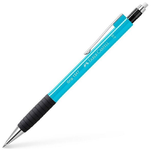 Faber-Castell Μηχανικό Μολύβι 0.7mm με Γόμα - Γαλάζιο (134713) (FAB134713) έως 12 άτοκες Δόσεις
