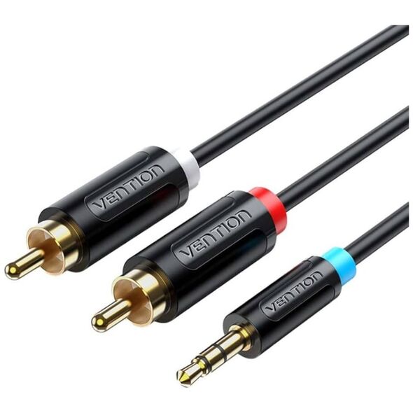 VENTION 3.5mm Male to 2RCA Male Cable 1M Black (BCLBF) (VENBCLBF) έως 12 άτοκες Δόσεις