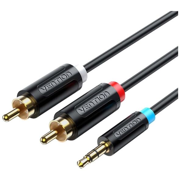 VENTION 3.5mm Male to 2RCA Male Cable 1.5M Black (BCLBG) (VENBCLBG) έως 12 άτοκες Δόσεις