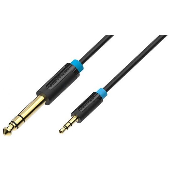 VENTION 3.5mm Male to 6.5mm Male Audio Cable 1.5M Black (BABBG) (VENBABBG) έως 12 άτοκες Δόσεις