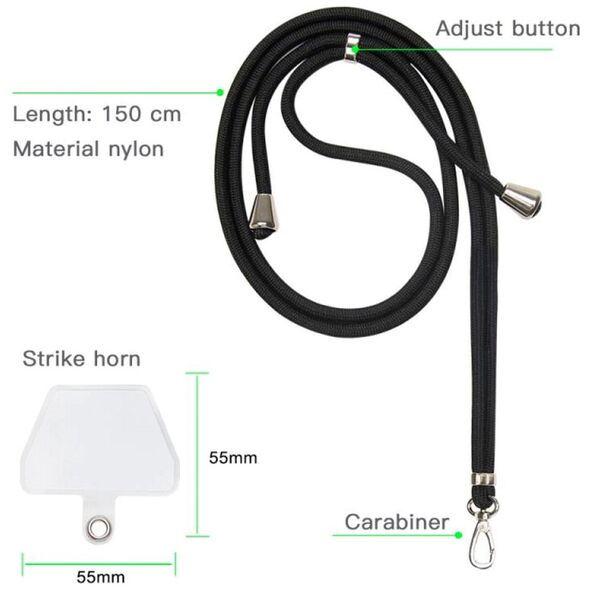 Universal neck strap for phones red 5900495928238