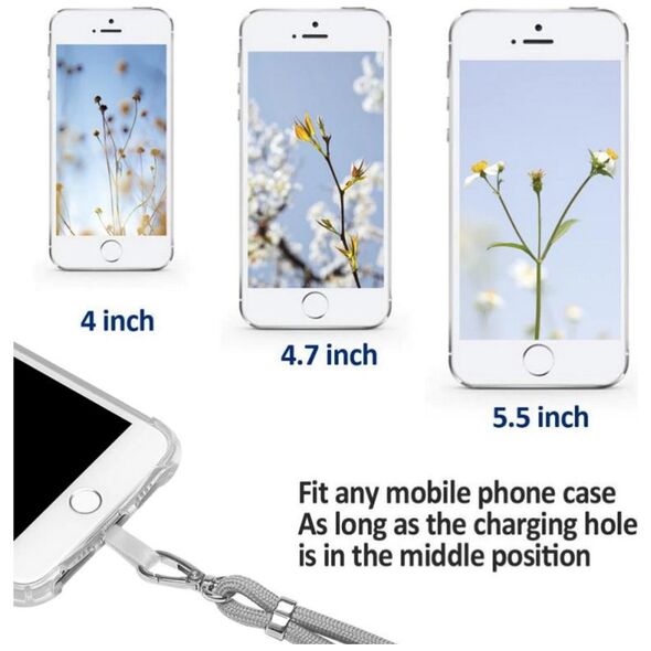 Universal neck strap for phones navy blue 5900495928283