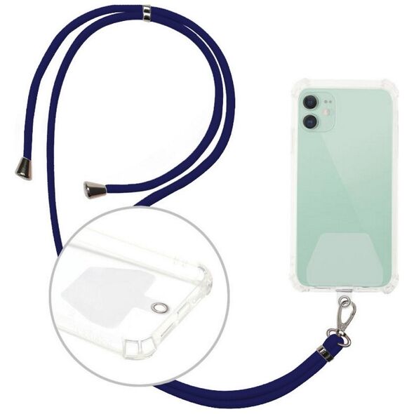 Universal neck strap for phones navy blue 5900495928283