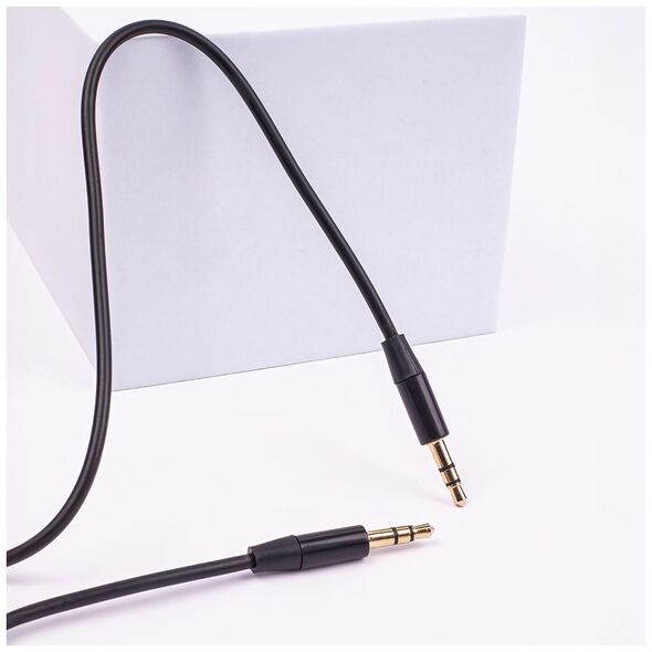 Maxlife audio cable jack 3.5 mm - jack 3.5 mm 1m black 5900495594716
