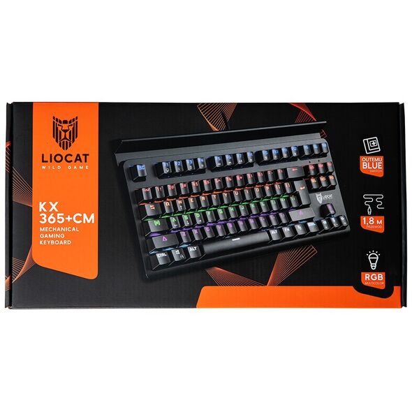 Liocat gaming keyboard KX 365+ C mechanical qwerty outemu blue black 5907691901263