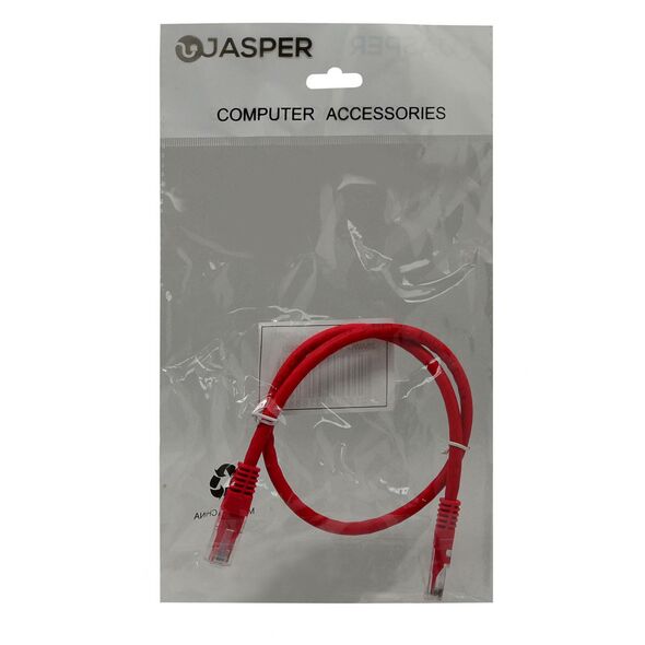 Jasper Καλώδιο Δικτύου Jasper CAT5E UTP CCA 5m Κόκκινο Patch Cord 08734 5210029016837