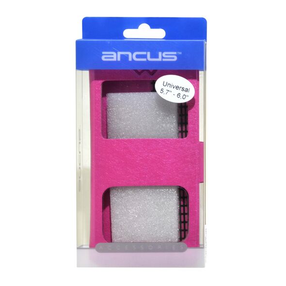 Ancus Θήκη Book S-View Ancus Stick it F Series Universal για Smartphone 5.7" - 6.0" Φούξια 15815 5210029038600