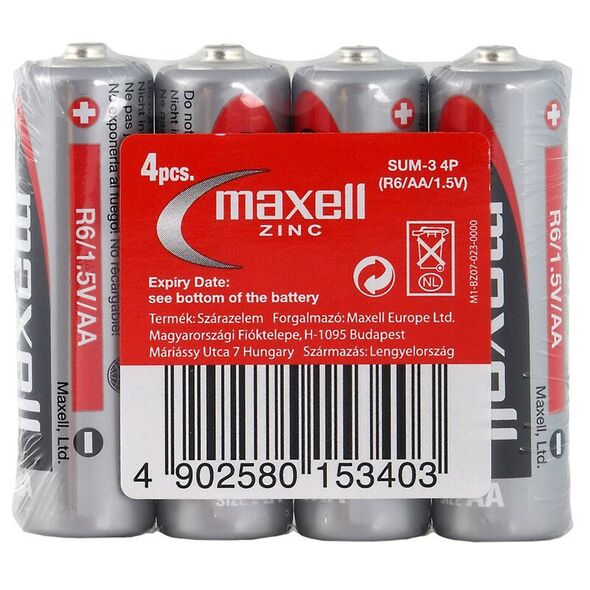 Maxell Μπαταρία Maxell R6 / AA Zinc Carbon 1.5 V Τεμ. 4 34025 4902580153403