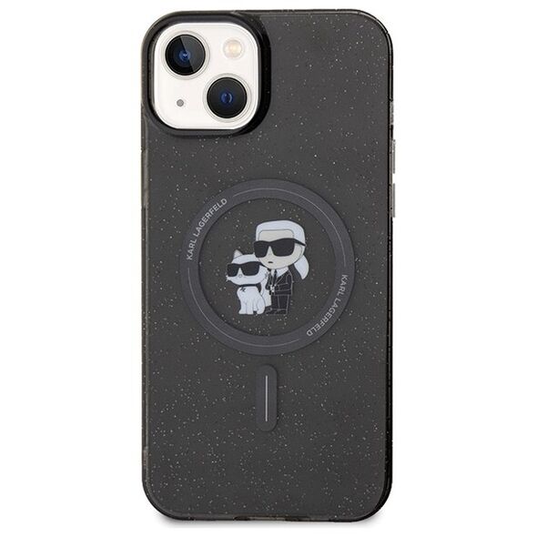 Karl Lagerfeld case for iPhone 15 Plus 6,7&quot; KLHMP15MHGKCNOK black HC Magsafe IML KC Glitter 3666339162641