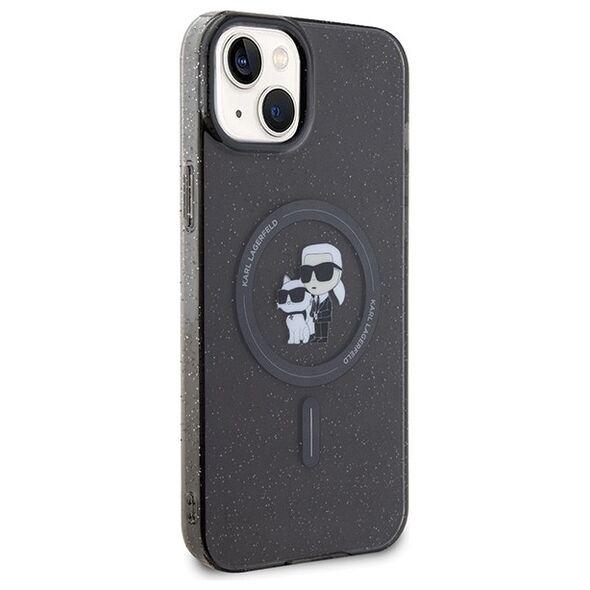 Karl Lagerfeld case for iPhone 15 Plus 6,7&quot; KLHMP15MHGKCNOK black HC Magsafe IML KC Glitter 3666339162641