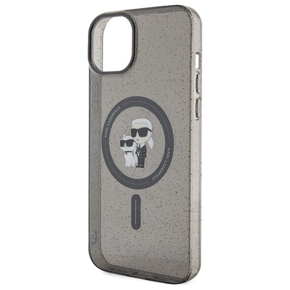 Karl Lagerfeld case for iPhone 15 Plus 6,7&quot; KLHMP15MHGKCNOK black HC Magsafe IML KC Glitter 3666339162641