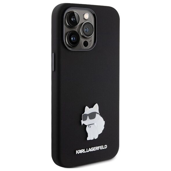Karl Lagerfeld case for iPhone 15 Pro 6,1&quot; KLHCP15LSMHCNPK black HC SILICONE C METAL PIN 3666339166373